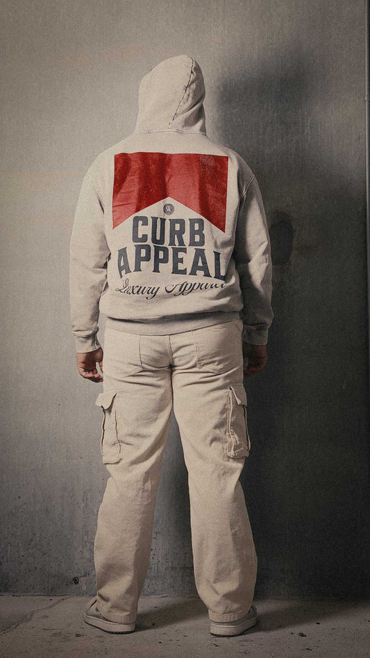 Vintage Classic Hoodie with back graphic design, oversized fit, heavyweight feel, 100% cotton fleece.