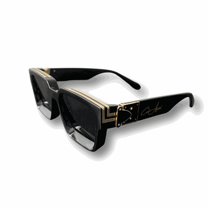 High Roller Shades with polarized lenses and gold-plated detailing.