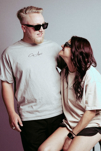 Porsche Tee inspired by RWB design, worn by a couple, lightweight cotton, streetwear style.