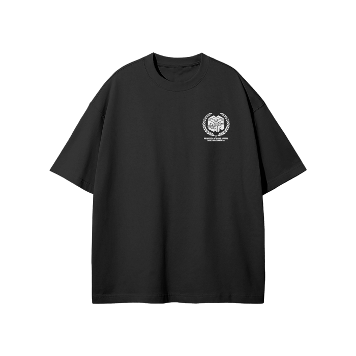 Winner's Cup Tee in black with round neck and short sleeves.