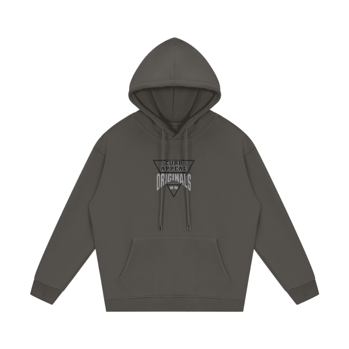 Curb Appeal Originals Hoodie with automotive theme, comfortable and stylish for car enthusiasts, rib cuffs, long sleeves.