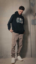 Soft High Neck Hoodie - Curb Appeal Fleece, heavyweight warmth, modeled casually.