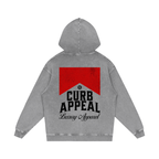 Vintage Classic Hoodie with acid wash, oversized fit, 100% cotton, graphic design on back.