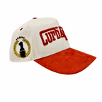 The Winner's Circle Hat with 3D stitching and red suede bill showcasing race-inspired embroidery.