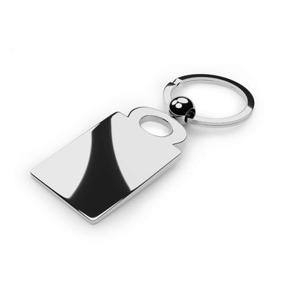 Sleek and polished metal logo keychain with durable build and compact design for car enthusiasts